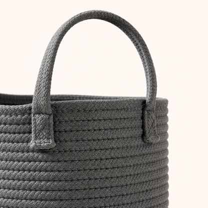 neatmethod® Cotton Rope Laundry Basket with Handles, Collapsible Storage Hamper