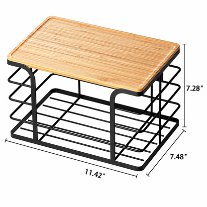 neatmethod® Wall Basket with Bamboo Top, Black