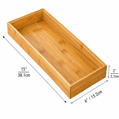 neatmethod® Bamboo Kitchen Drawer Organizer Bins, Natural